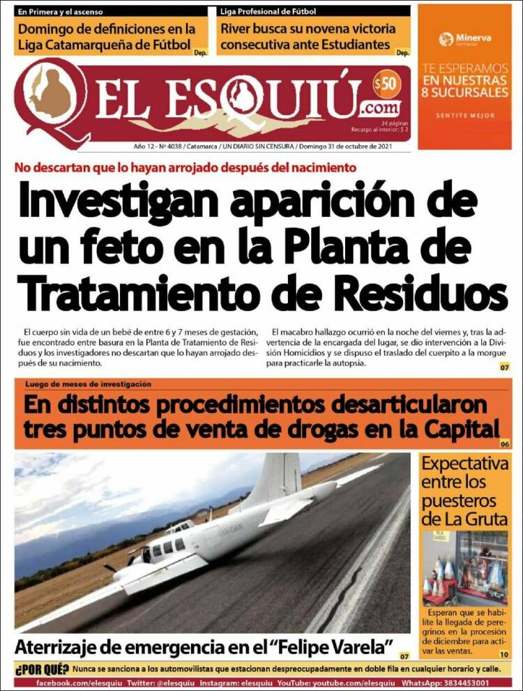 Portada de El Esquiu (Argentina)