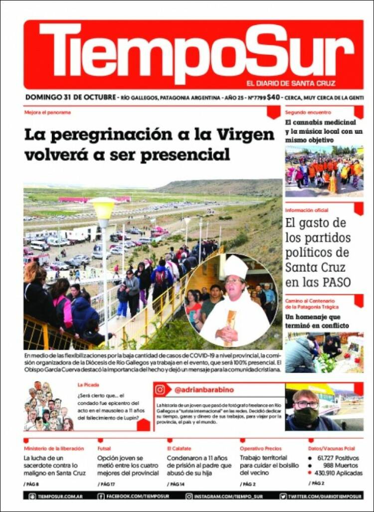 Portada de Tiempo Sur (Argentina)