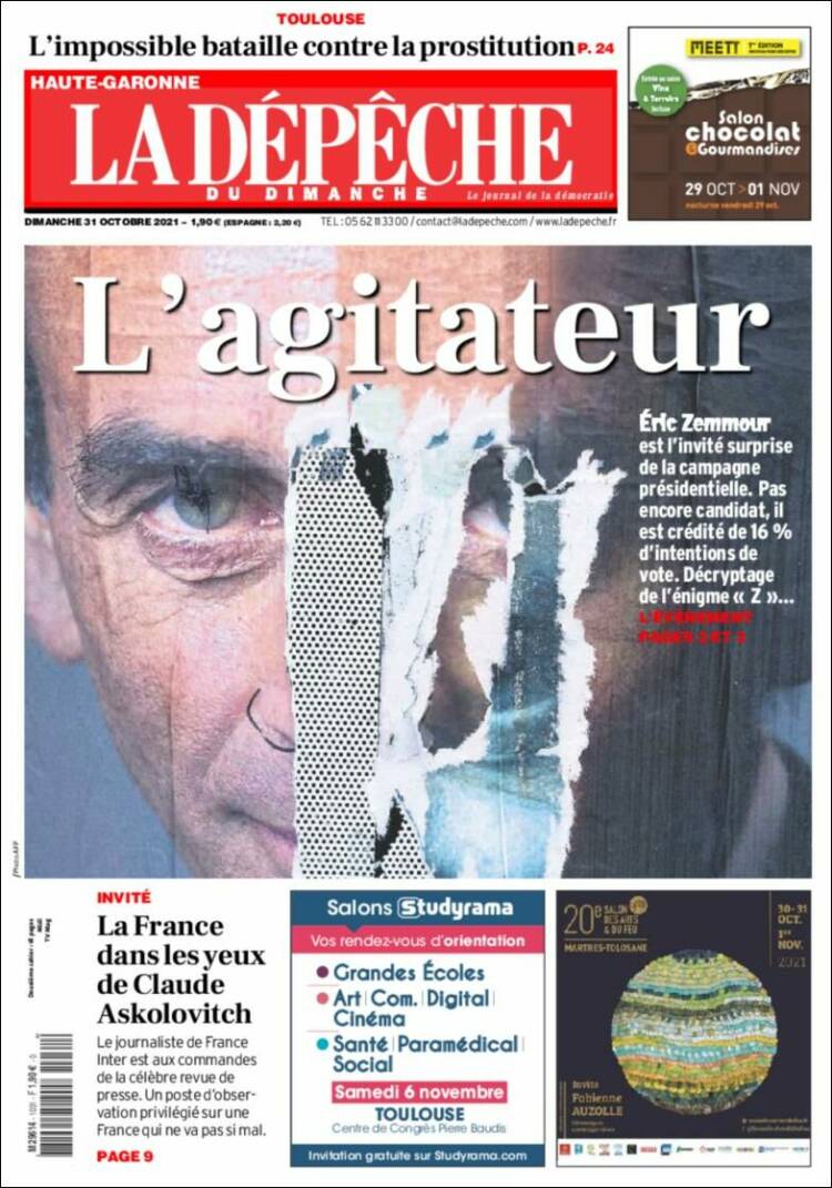 Portada de La Dépêche du Midi (Francia)