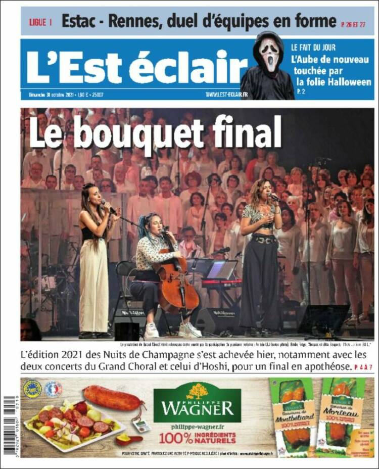 Portada de L'Est Eclair (Francia)