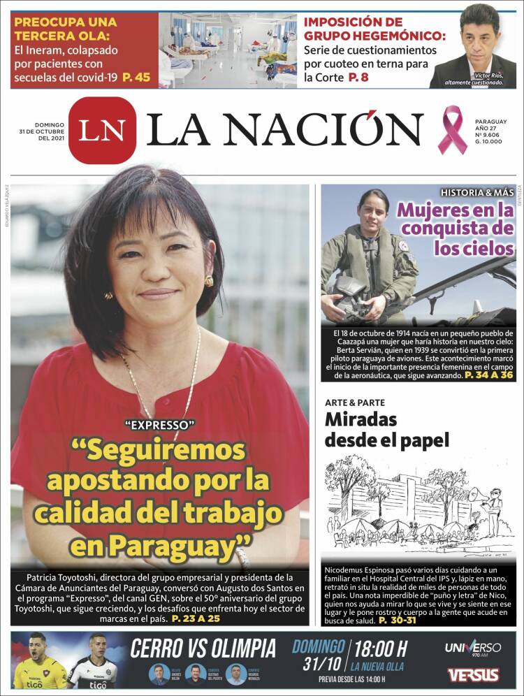 Portada de La Nación (Paraguay)
