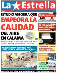 Portada de La Estrella de Loa (Chile)