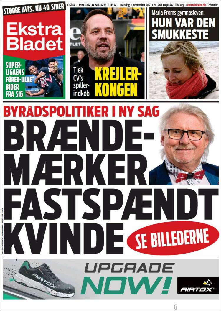 Portada de Ekstra Bladet (Dinamarca)
