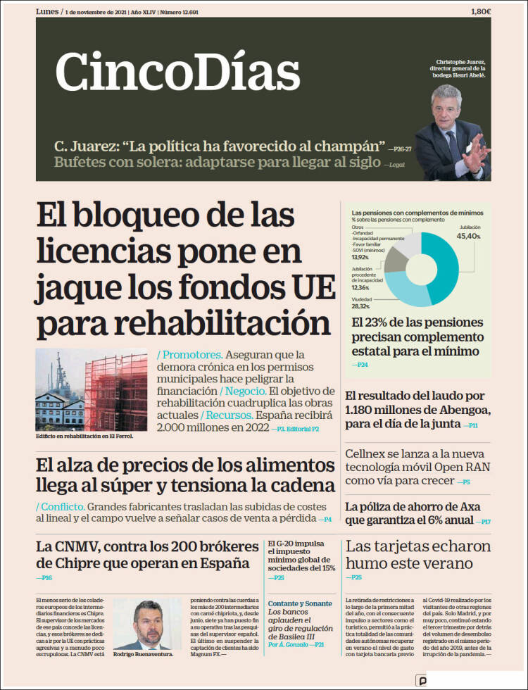 Portada de Cinco Días (Espa&ntilde;a)