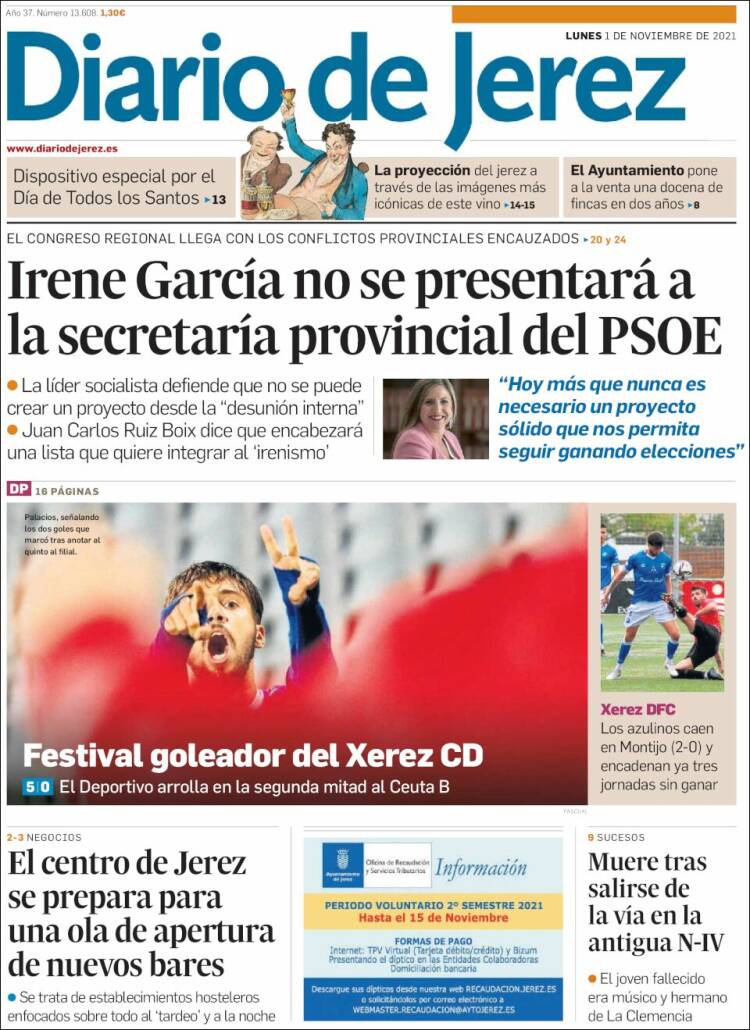Portada de Diario de Jerez (España)