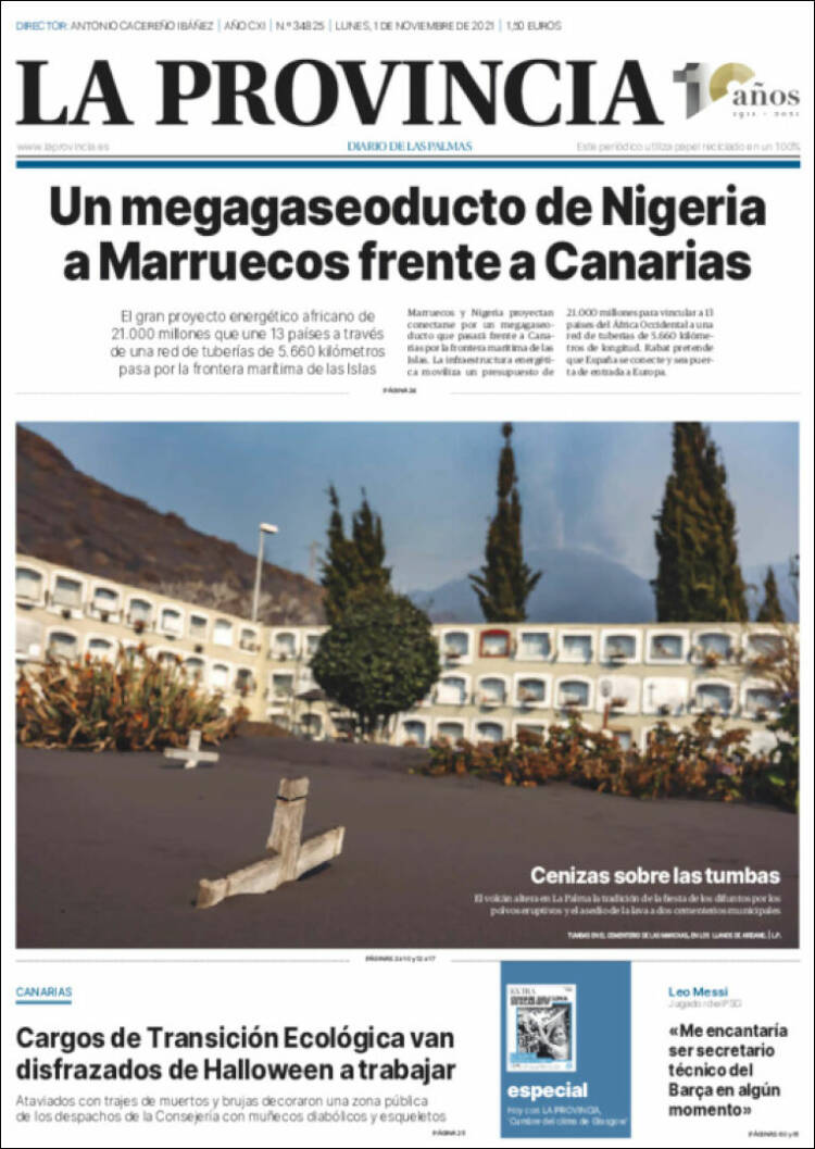 Portada de La Provincia (España)