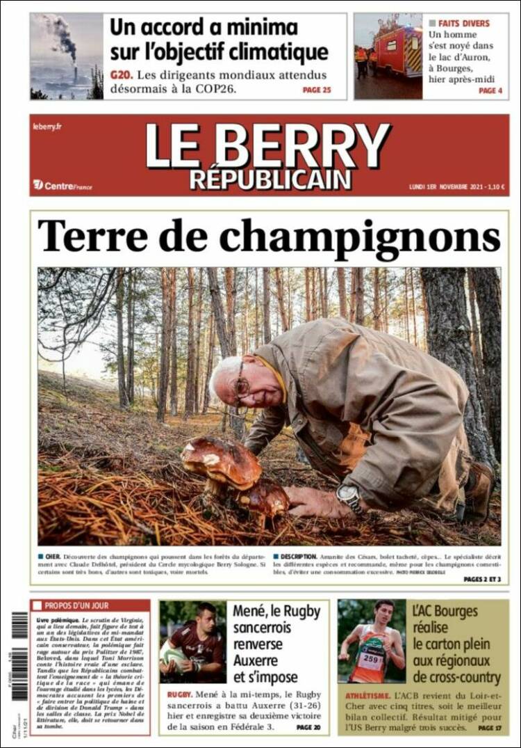 Portada de Berry Republicain (Francia)