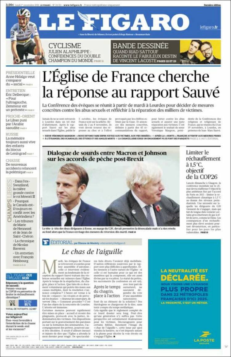 Portada de Le Figaro (Francia)