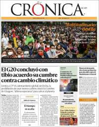 Portada de La Crónica de Hoy (Mexique)