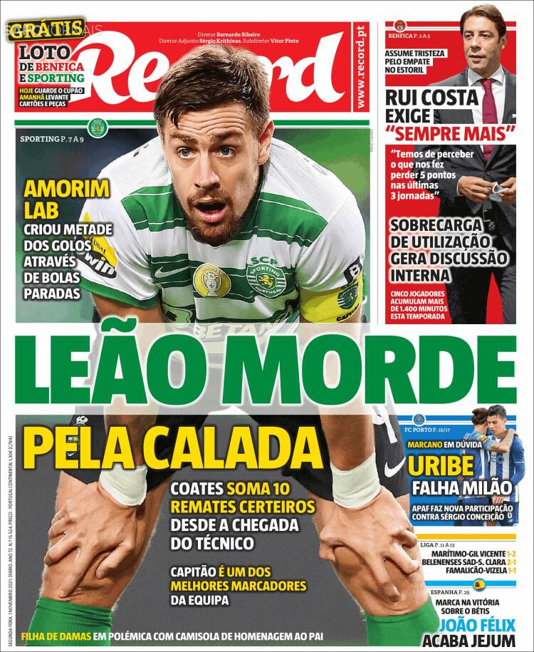 Portada de Record (Portugal)