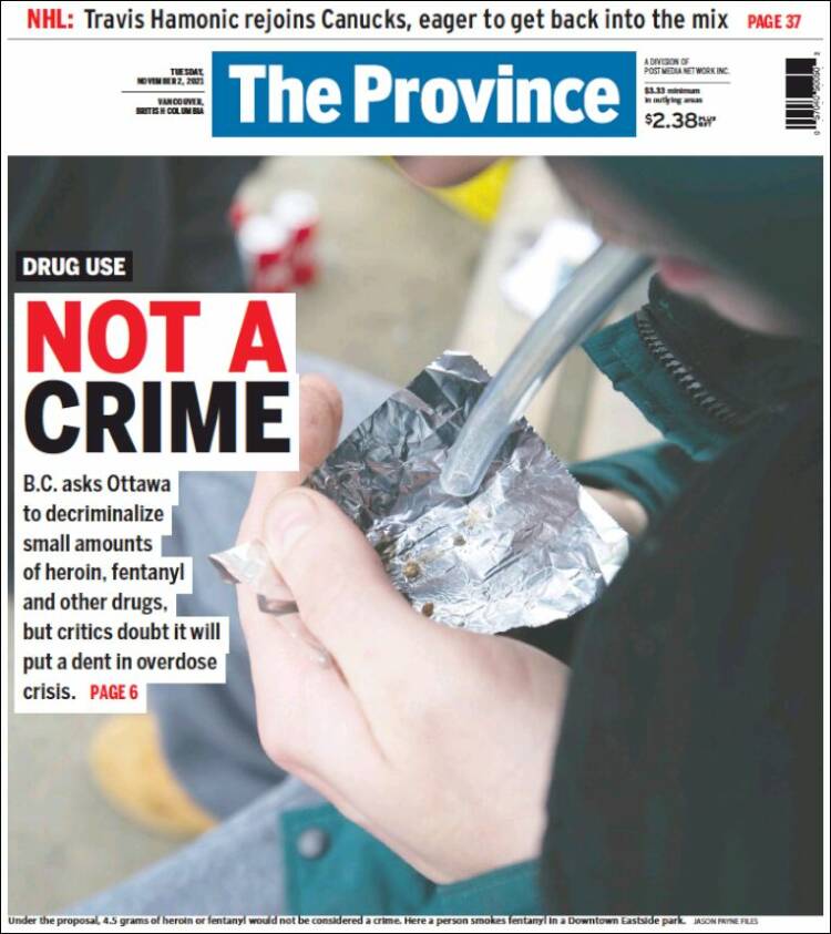 Portada de The Province (Canadá)