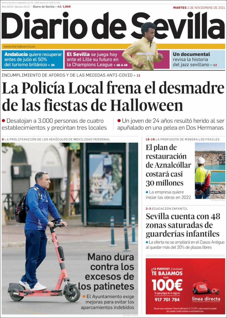 Portada de Diario de Sevilla (España)