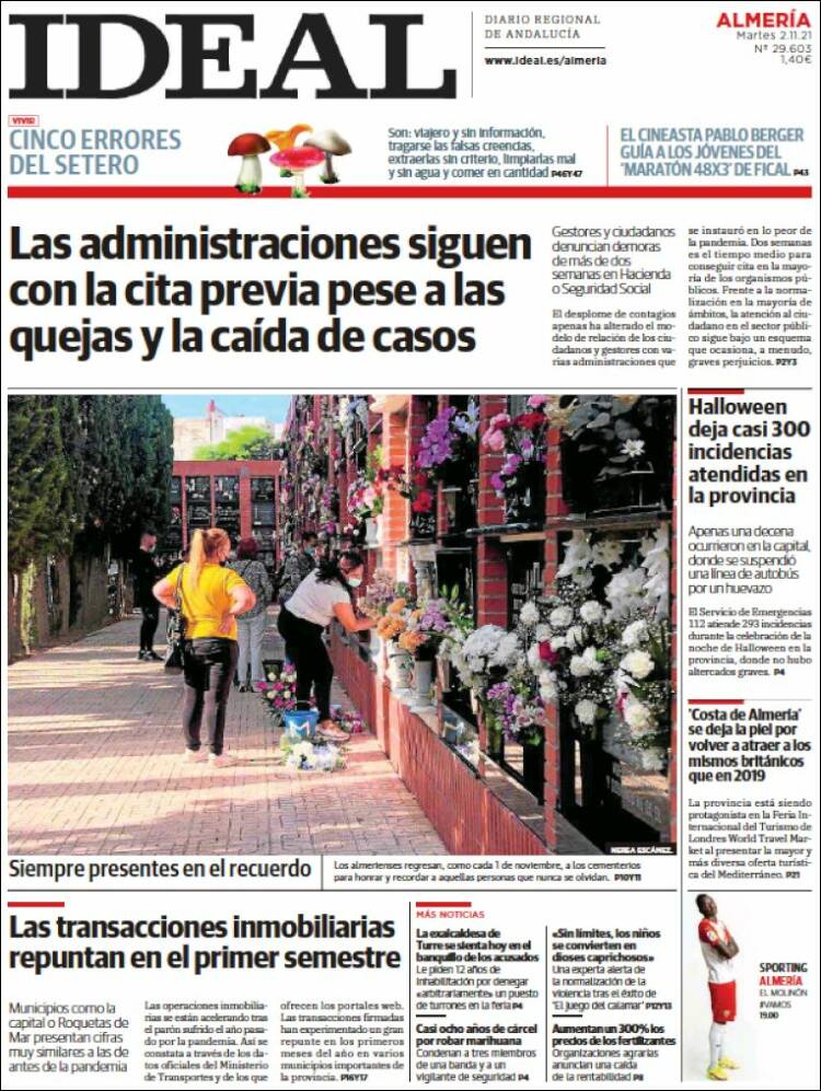 Portada de Ideal Almeria (España)