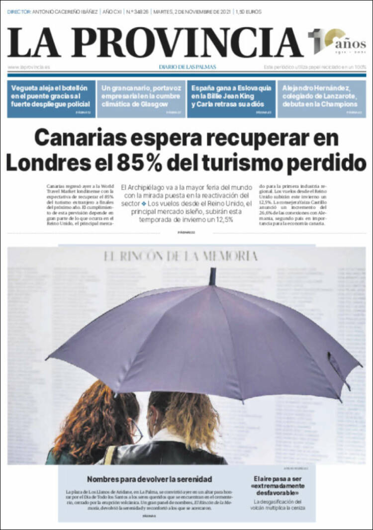 Portada de La Provincia (España)