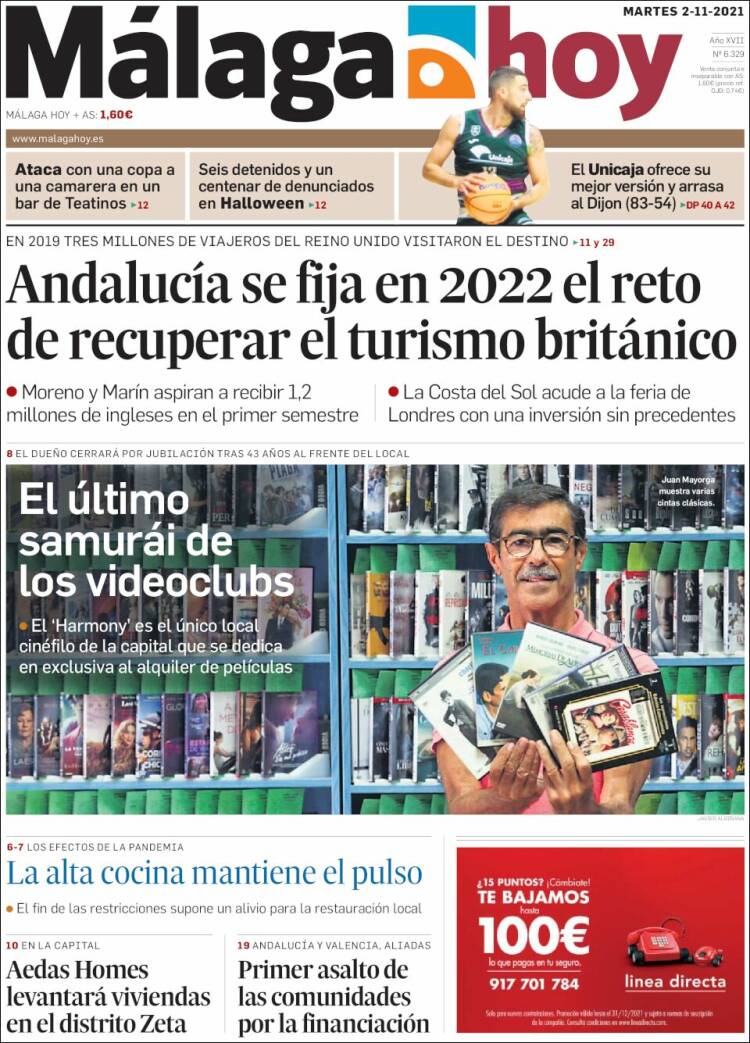 Portada de Málaga Hoy (España)