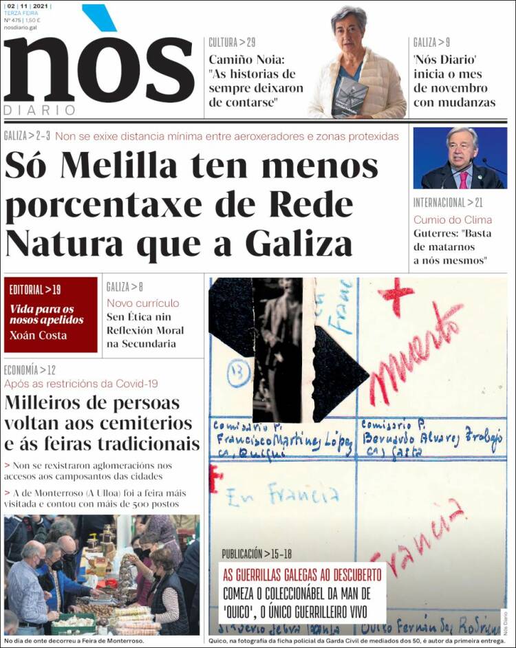 Portada de Nòs Diario (España)
