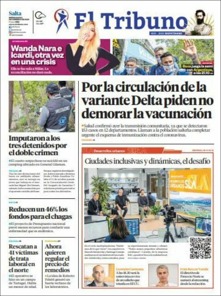 Portada de El Tribuno - Salta (Argentina)