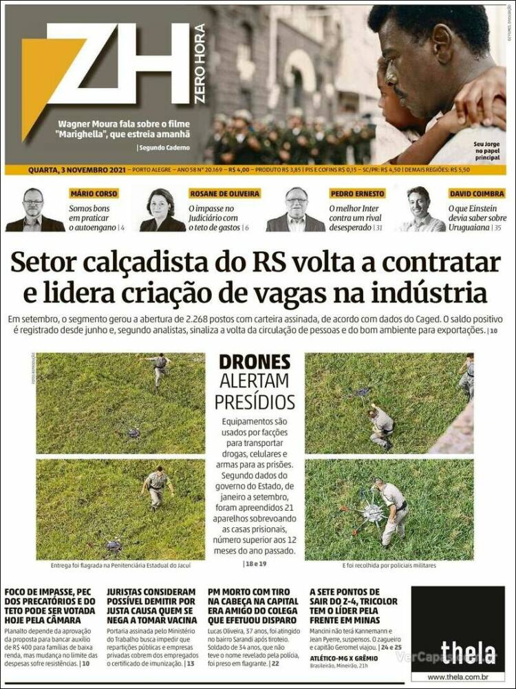Portada de Zero Hora (Brasil)