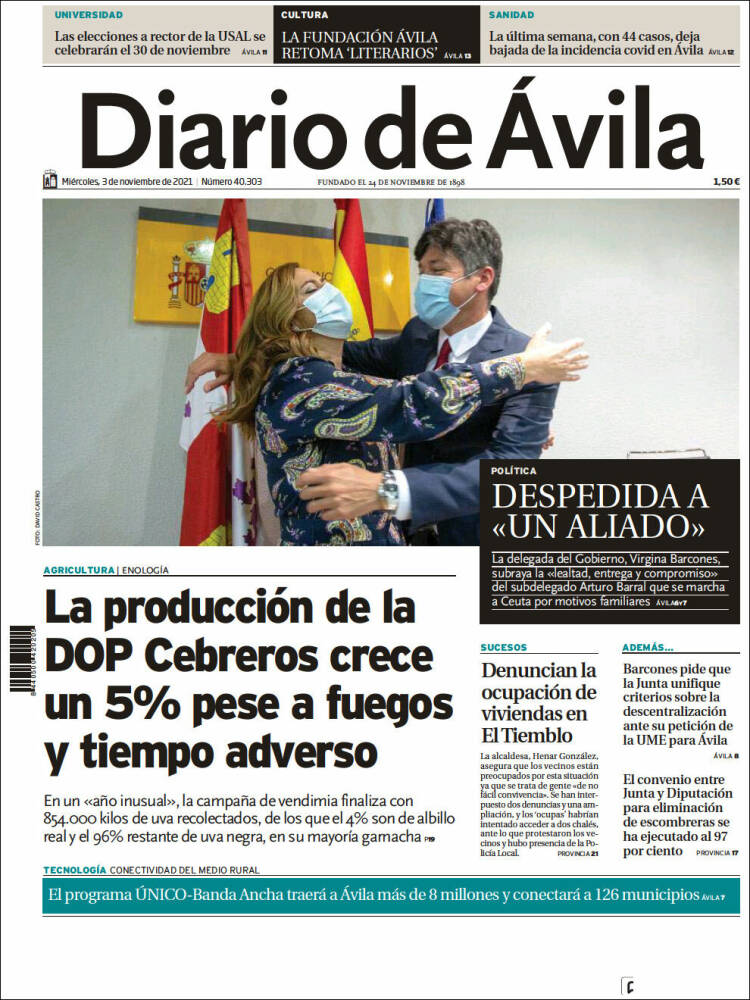 Portada de Diario de Ávila (Espa&ntilde;a)