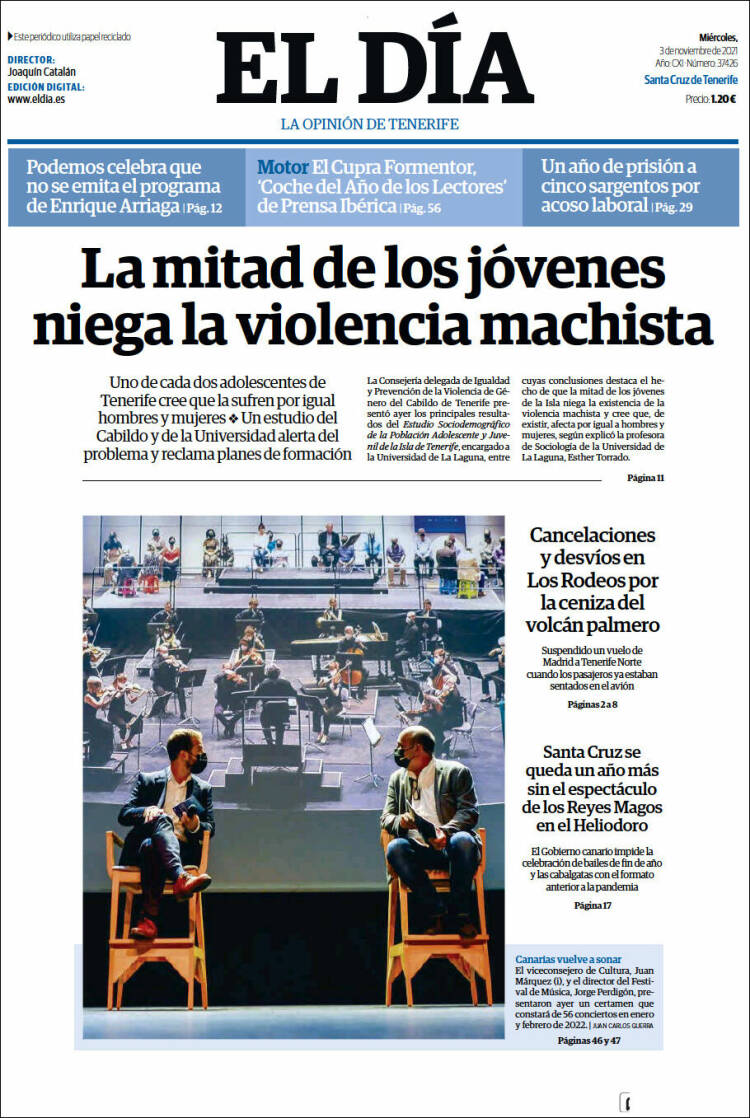 Portada de El Día (Espa&ntilde;a)