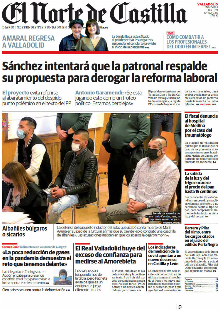 Portada de Norte de Castilla - Valladolid (Espa&ntilde;a)