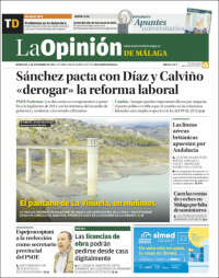 Portada de La Opinión de Málaga (España)