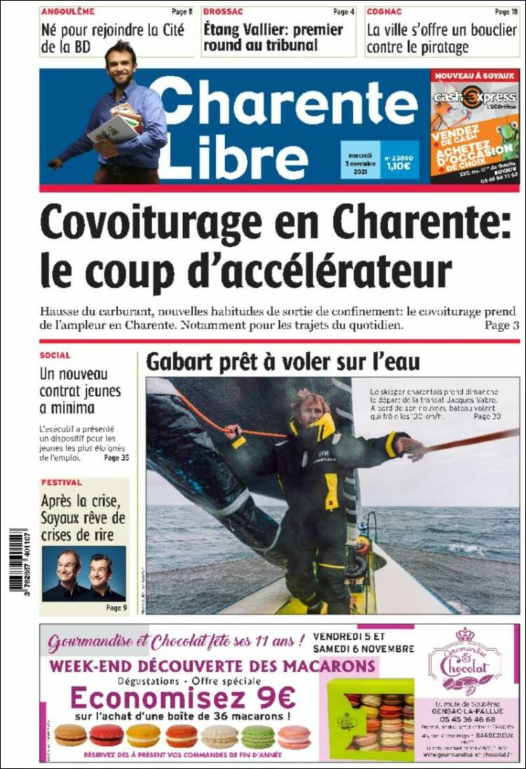 Portada de Charente Libre (Francia)