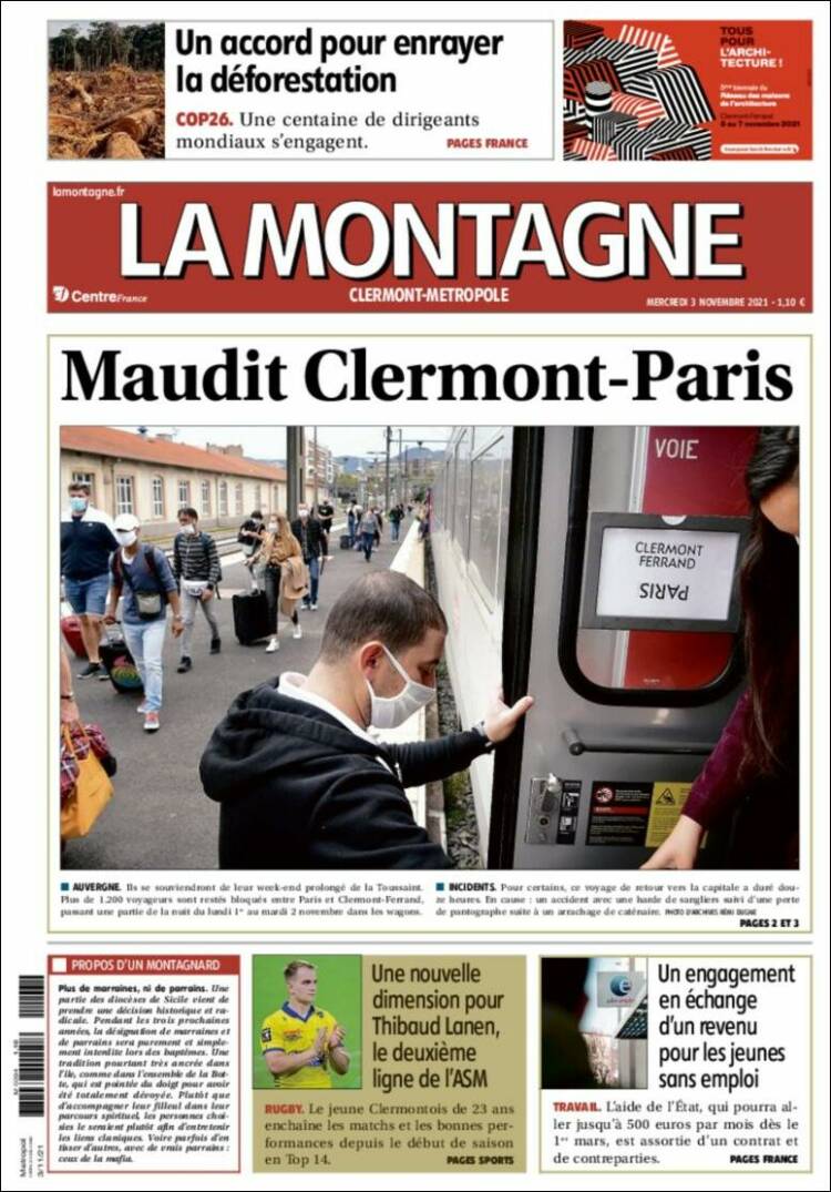 Portada de La Montagne (Francia)