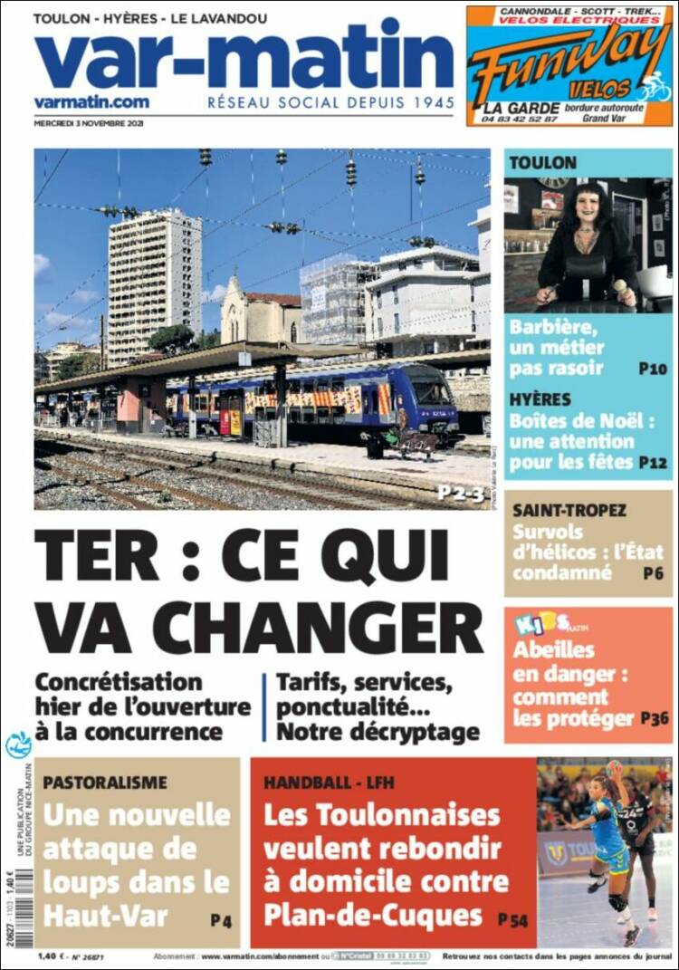 Portada de Nice-Matin (Francia)