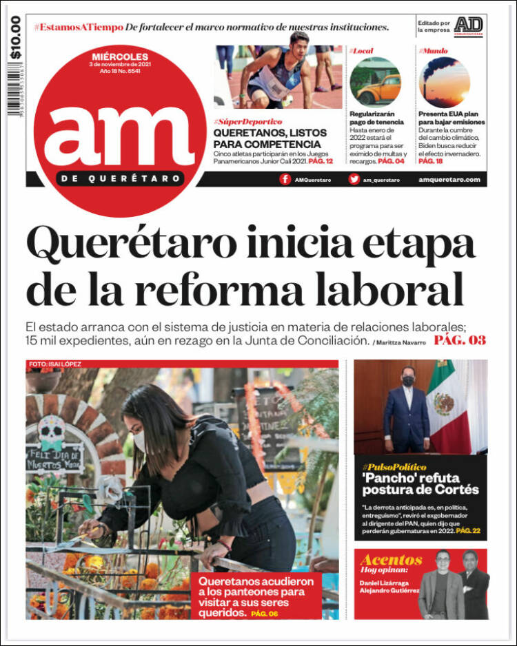 Portada de A.M. Querétaro (M&eacute;xico)