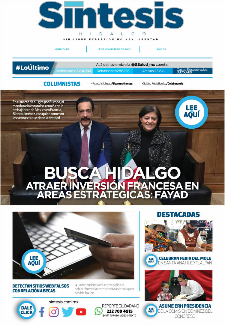 Portada de Sistesis - Hidalgo (M&eacute;xico)