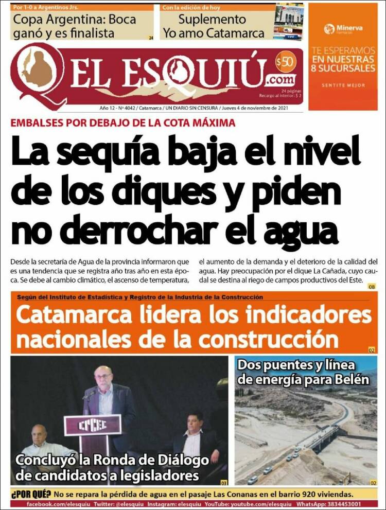 Portada de El Esquiu (Argentina)