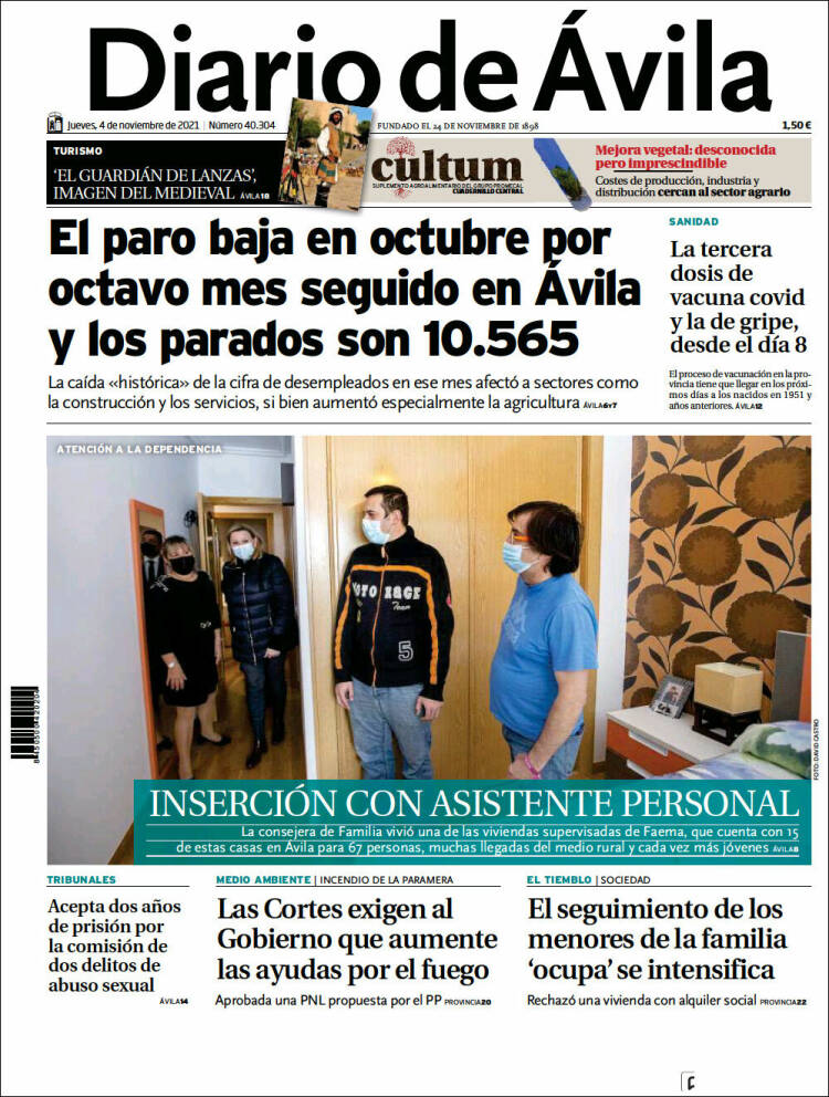 Portada de Diario de Ávila (España)