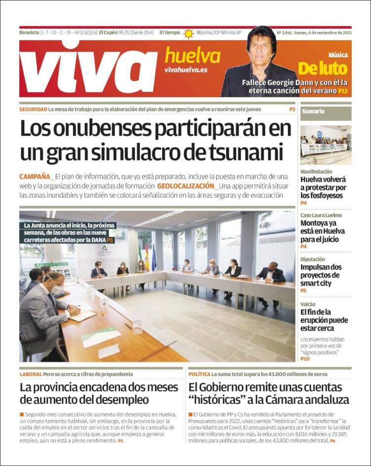 Portada de Viva Huelva (España)