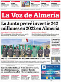 Portada de La Voz de Almería (España)