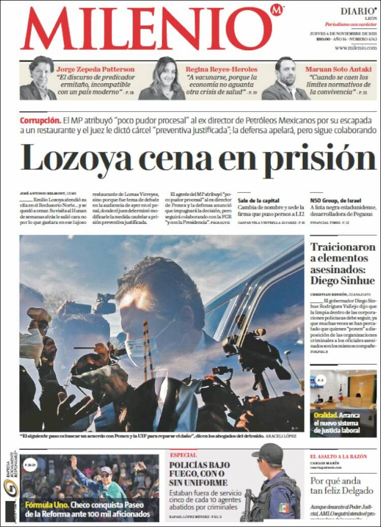 Portada de Milenio de León (M&eacute;xico)