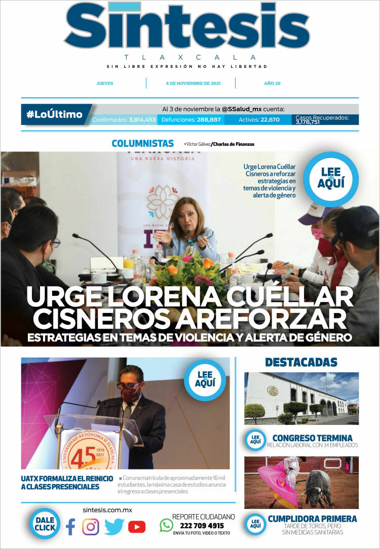 Portada de Síntesis de Tlaxcala (M&eacute;xico)