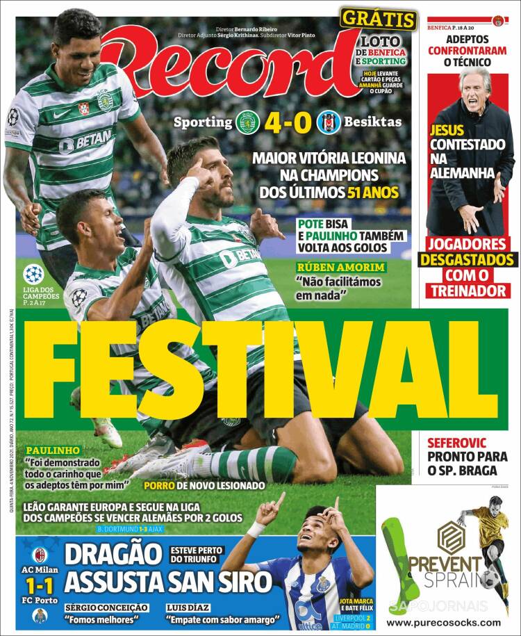 Portada de Record (Portugal)