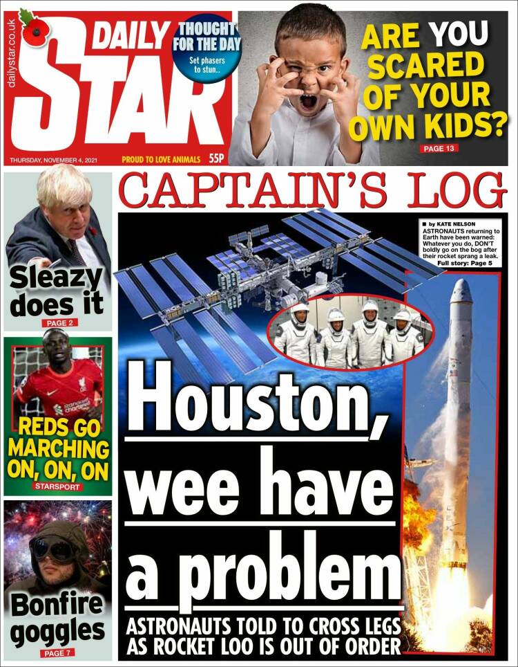 Portada de Daily Star (Reino Unido)