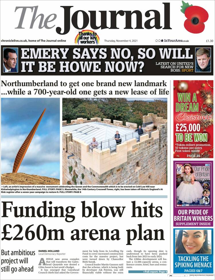 Portada de The Journal (Reino Unido)