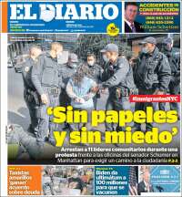 Portada de El Diario NY (USA)