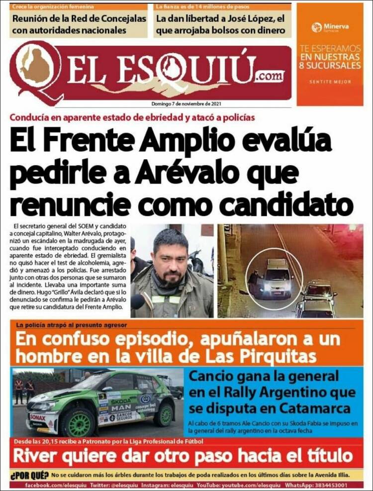 Portada de El Esquiu (Argentina)