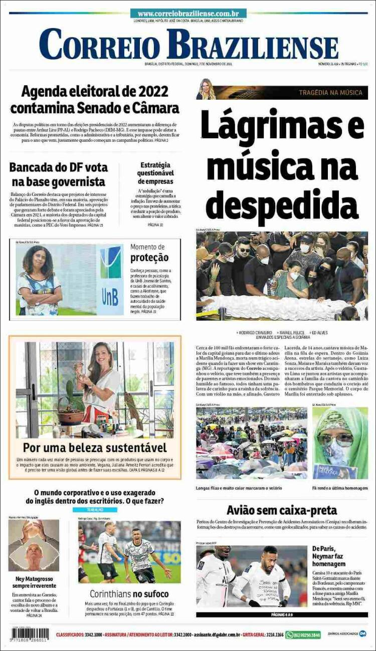 Portada de Correio Braziliense (Brasil)