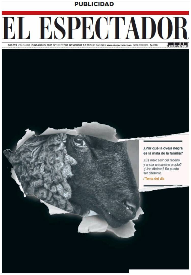 Portada de El Espectador (Colombia)