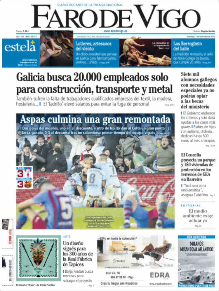 Portada de Faro de Vigo (Espa&ntilde;a)