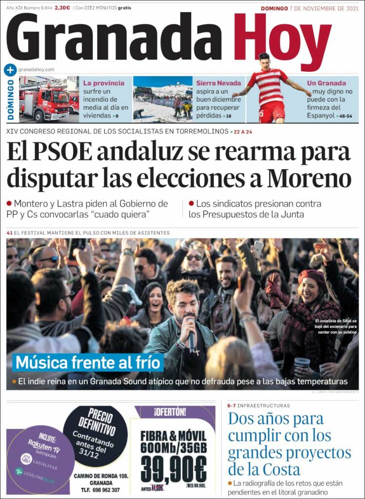 Portada de Granada Hoy (España)