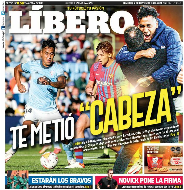Portada de Líbero (Per&uacute;)