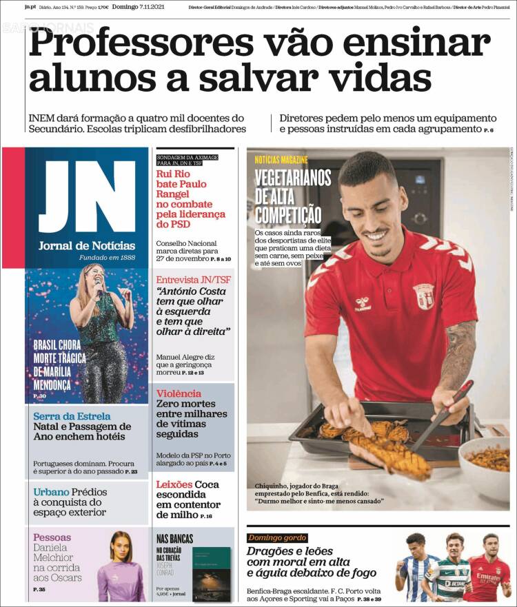 Portada de Jornal de Notícias (Portugal)