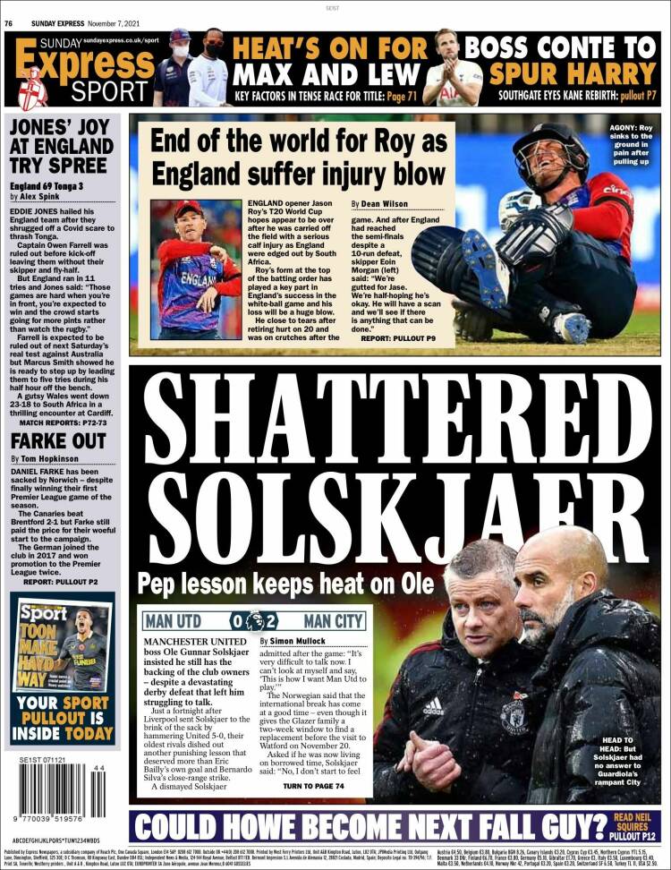 Portada de Express Sport (Reino Unido)