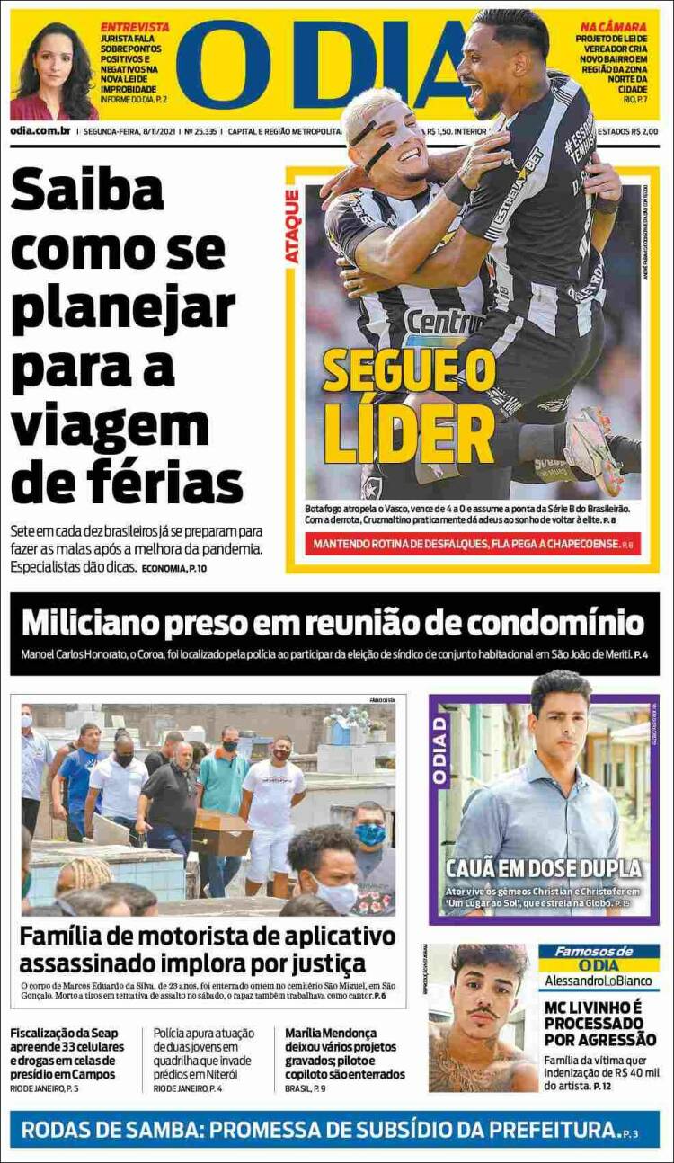 Portada de O Dia (Brasil)